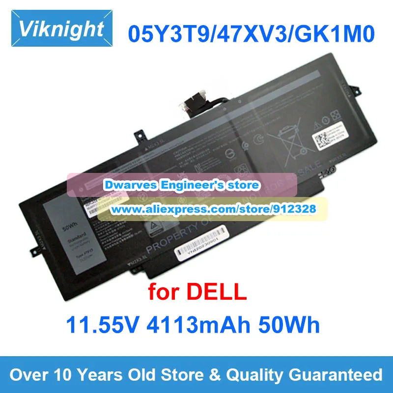 Genuine 47XV3 Battery 05Y3T9 GK1M0 11.55V 50Wh for DELL Latitude 9330 2-in-1 Series 4JG2Y 6W5R4 V2KRT
Genuine 47XV3 Battery 05Y3T9 GK1M0 11.55V 50Wh for DELL Latitude 9330 2-in-1 Series 4JG2Y 6W5R4 V2KRT