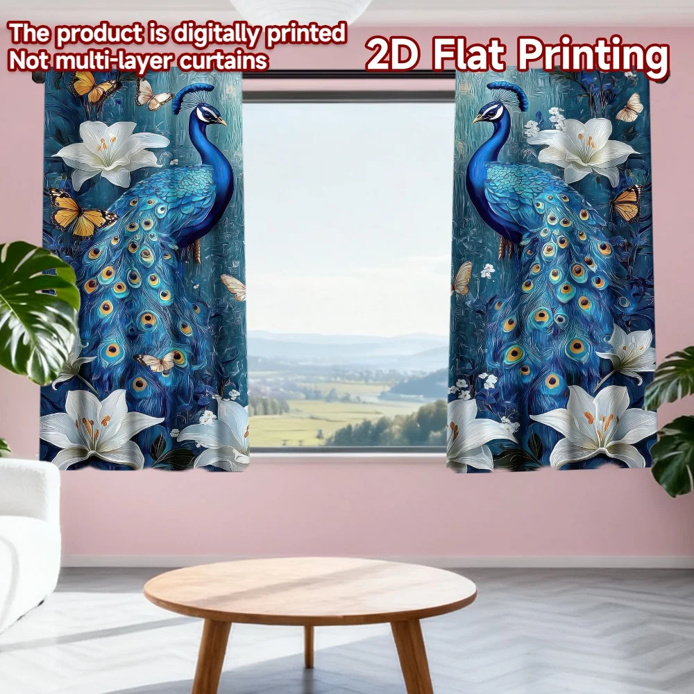 2D flat printing 2pcs Window Curtains Peacocks and Butterflies Digital Printed Polyester Drapes Festive Curtains Use for Outdoor
2D flat printing 2pcs Window Curtains Peacocks and Butterflies Digital Printed Polyester Drapes Festive Curtains Use for Outdoor