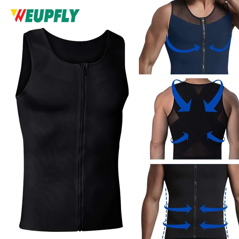1PCS Men's Zipper Sauna Tank Top Waist Trainer, Sweat Sauna Vest Shirt, Slimming Body Shaper Sweat Belt for Workout & Fitness
1PCS Men's Zipper Sauna Tank Top Waist Trainer, Sweat Sauna Vest Shirt, Slimming Body Shaper Sweat Belt for Workout & Fitness