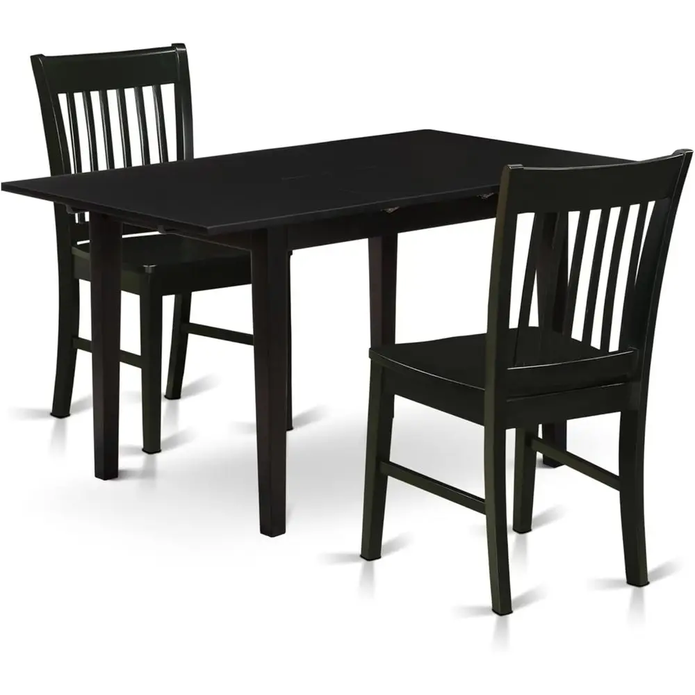 NOK3-W 3 Piece Dining Set Contains a RecDining Table with Lea and 2 Kitchen Chairs, 32x54 Inch, Black
NOK3-W 3 Piece Dining Set Contains a RecDining Table with Lea and 2 Kitchen Chairs, 32x54 Inch, Black