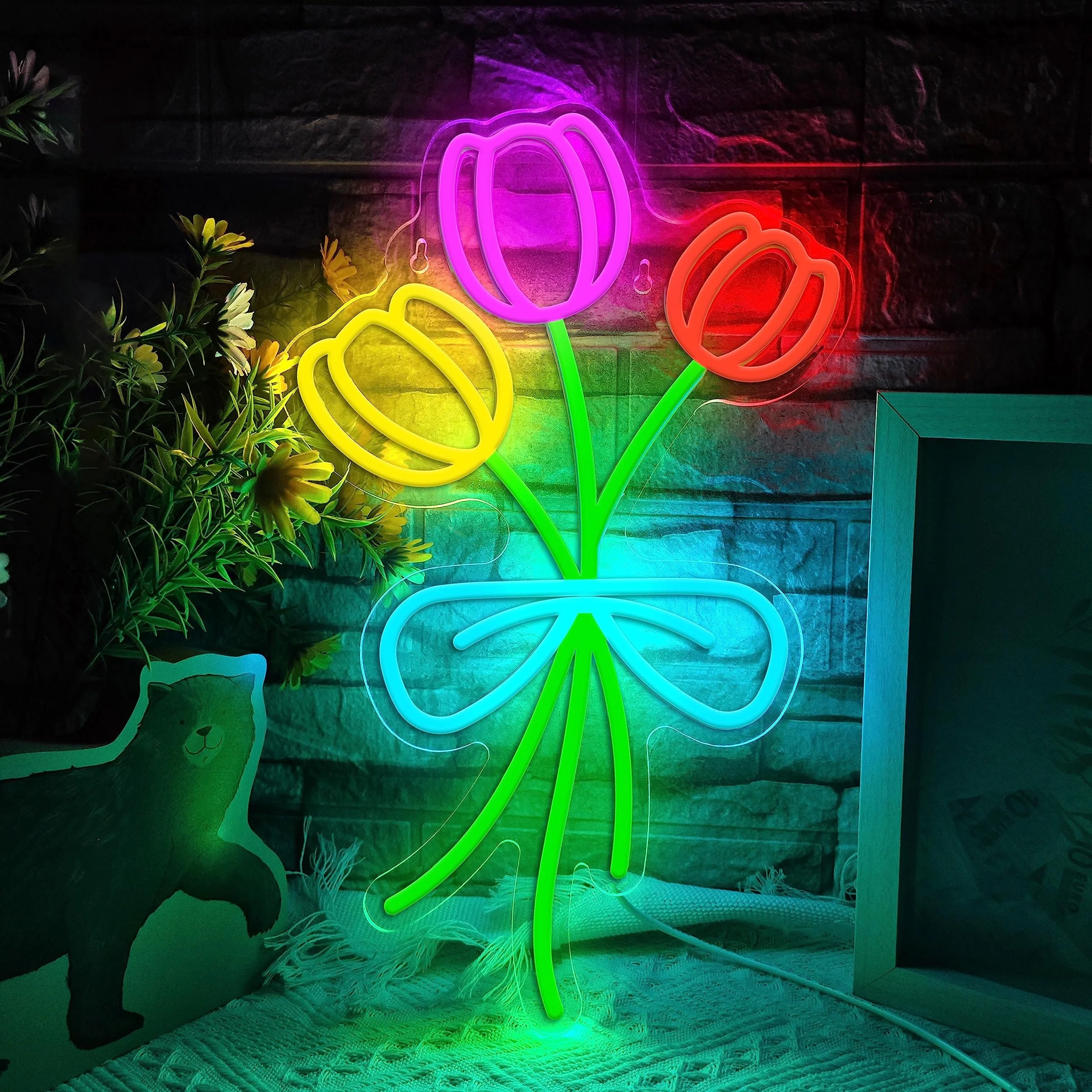 Bouquet neon, USB powered, with dimmer switch, suitable for art decor at home, weddings and parties.
Bouquet neon, USB powered, with dimmer switch, suitable for art decor at home, weddings and parties.
