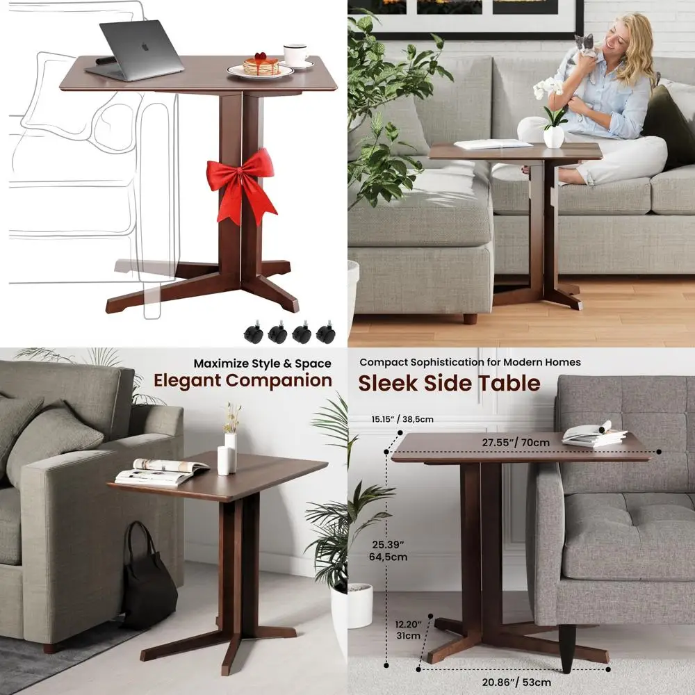 Luxury Bamboo Rolling Side Table - Sofa Laptop Desk with Wheels - C-Shaped TV Tray
Luxury Bamboo Rolling Side Table - Sofa Laptop Desk with Wheels - C-Shaped TV Tray