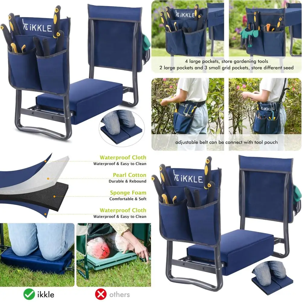 Durable Garden Kneeler Seat and Stool - Thick, Wide Detachable Pad for Men & Women (Supports 330lbs/150kg)
Durable Garden Kneeler Seat and Stool - Thick, Wide Detachable Pad for Men & Women (Supports 330lbs/150kg)
