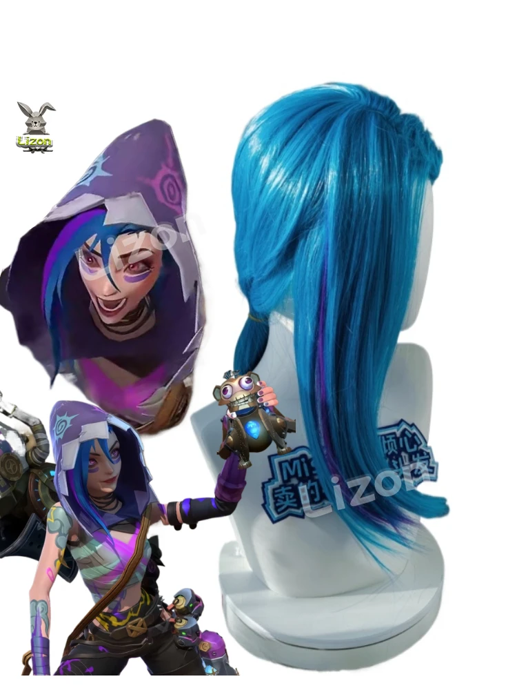 Game Vi Jinx Cosplay Wig Arcane Season 2 Vi Black Hair Jinx Blue Hair Women Men Halloween LOL Role Play Wigs
Game Vi Jinx Cosplay Wig Arcane Season 2 Vi Black Hair Jinx Blue Hair Women Men Halloween LOL Role Play Wigs