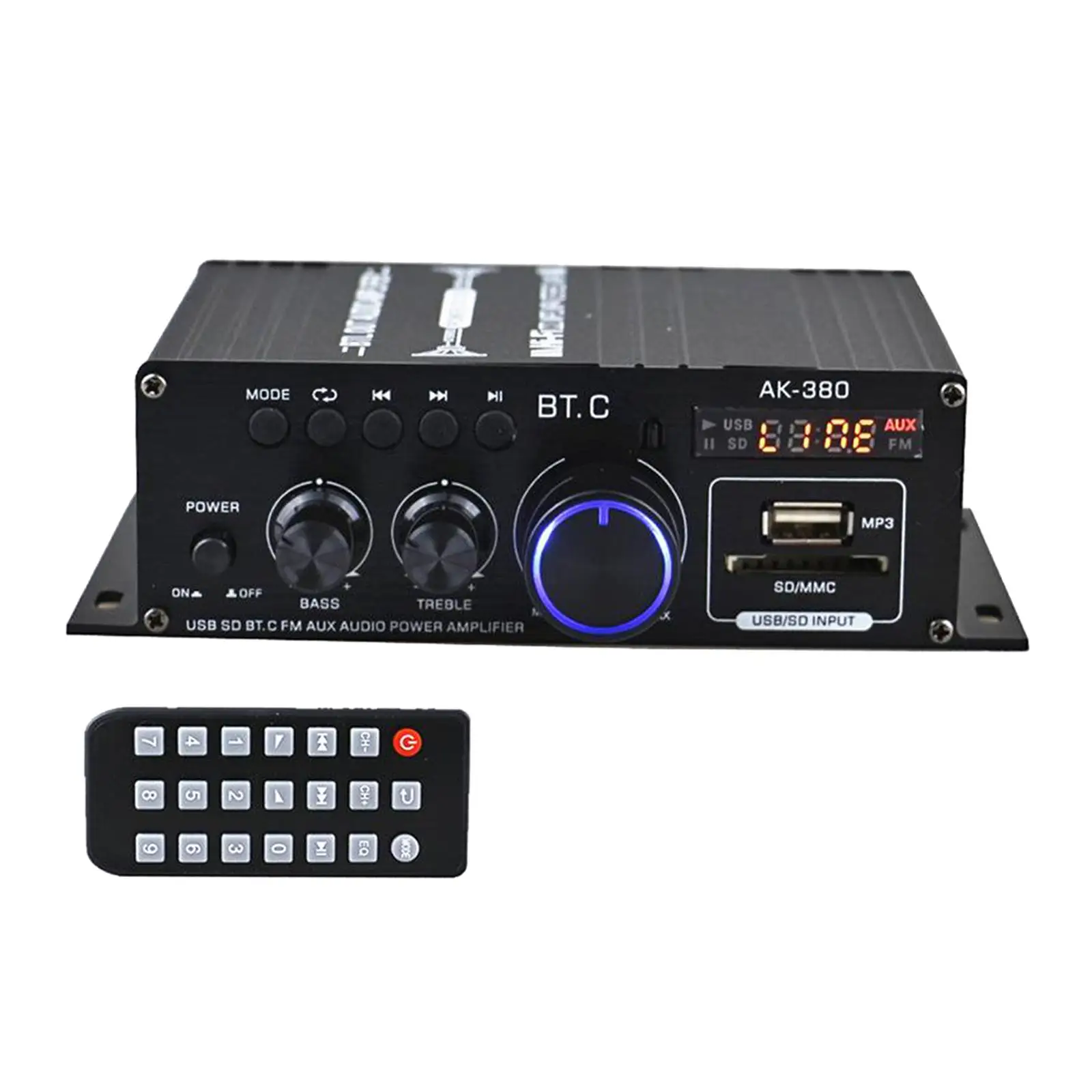 Portable 400W + 400W Audio Power Amplifier Bluetooth 5.0 Receiver Speaker Amp Sound Amplifier 2-Channel for Car Home Garage CD
Portable 400W + 400W Audio Power Amplifier Bluetooth 5.0 Receiver Speaker Amp Sound Amplifier 2-Channel for Car Home Garage CD