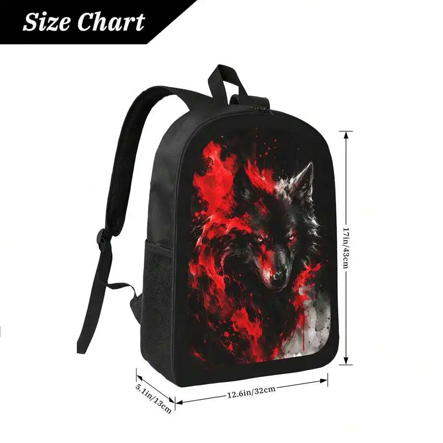 Red Wolf Print Backpack Stylish Casual Lightweight Durable Daypack For Men Women
Red Wolf Print Backpack Stylish Casual Lightweight Durable Daypack For Men Women