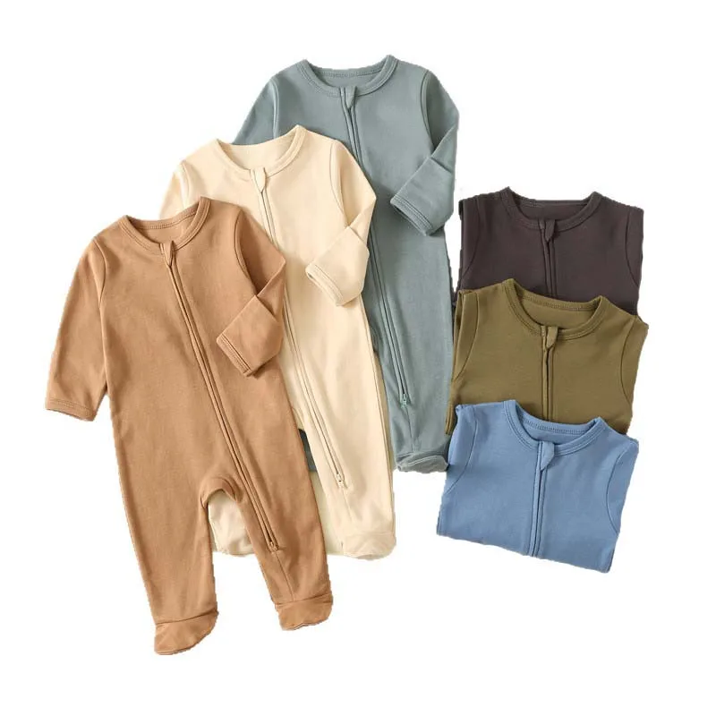 Newborn Baby Clothing Zipper Closure Bodysuits Long Sleeves Cotton Solid Color for Spring and Autumn Aged 0–12 Months (Unisex)
Newborn Baby Clothing Zipper Closure Bodysuits Long Sleeves Cotton Solid Color for Spring and Autumn Aged 0–12 Months (Unisex)