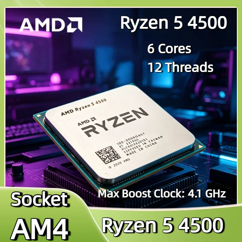 AMD Ryzen 5 4500 6 Core 12 Thread CPU 4.1GHz Turbo 7nm Socket AM4 Desktop Processor 11MB Cache 65W PCIe 3.0 DDR4 Tray
AMD Ryzen 5 4500 6 Core 12 Thread CPU 4.1GHz Turbo 7nm Socket AM4 Desktop Processor 11MB Cache 65W PCIe 3.0 DDR4 Tray