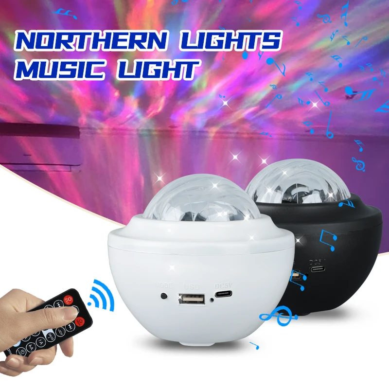 Multi-Color LED Northern Lights Projection Light with Bluetooth Music Remote Control USB Charging Night Light
Multi-Color LED Northern Lights Projection Light with Bluetooth Music Remote Control USB Charging Night Light