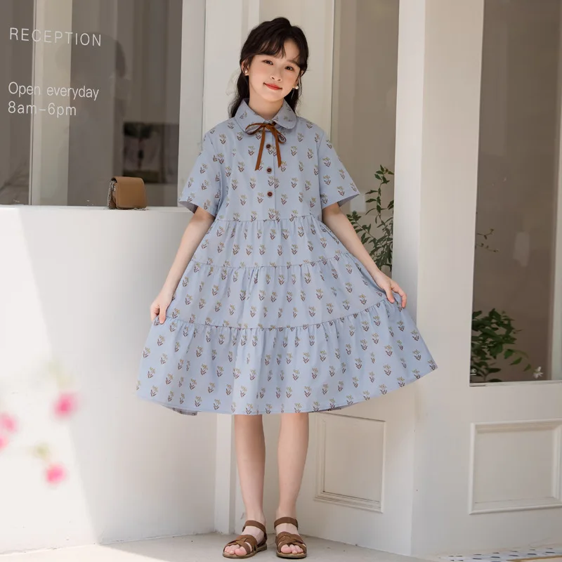 Children's Floral Skirt 2025 Summer Short-Sleeved Skirt Large Children's Shirt Collar Dress
Children's Floral Skirt 2025 Summer Short-Sleeved Skirt Large Children's Shirt Collar Dress