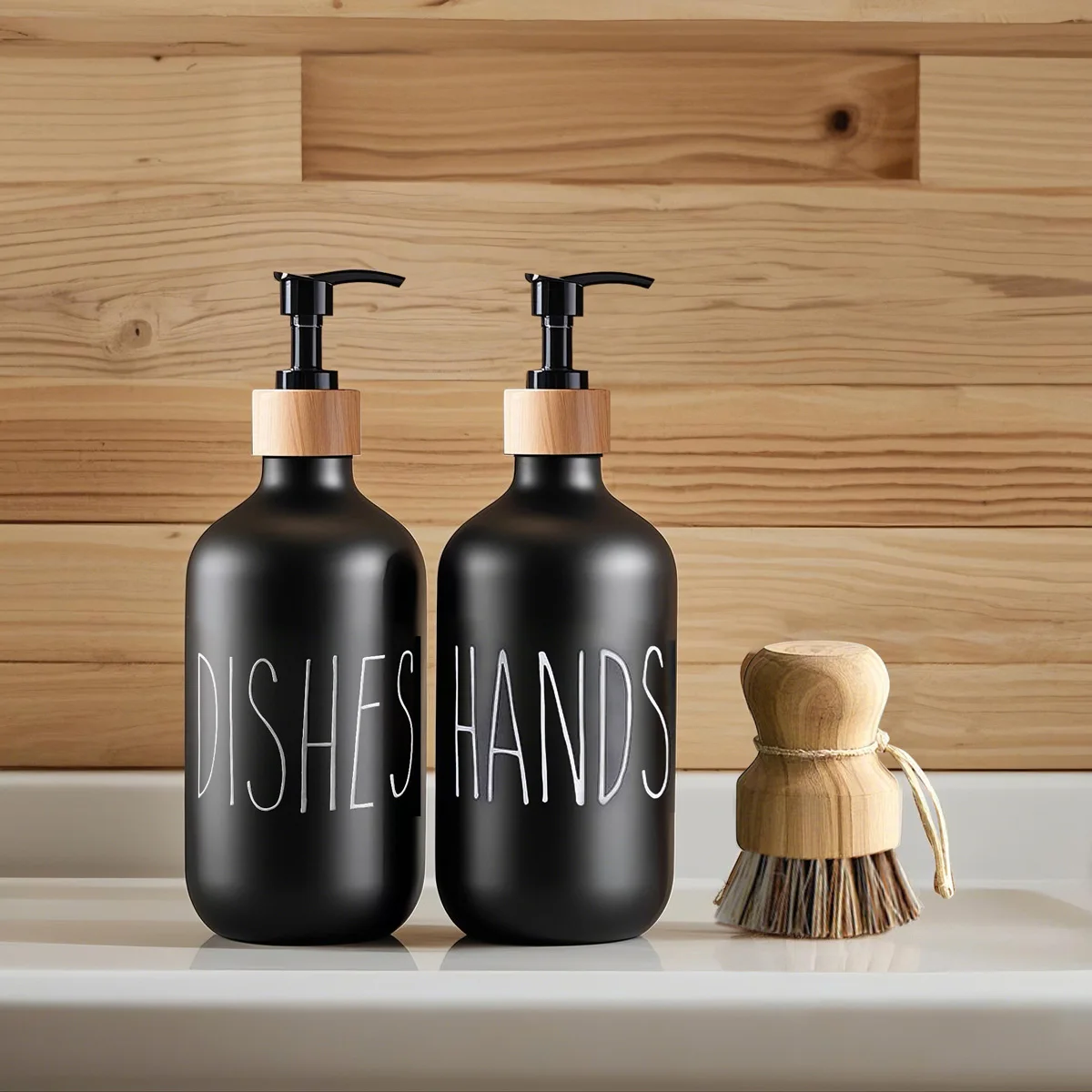 500ML Kitchen Plastic Soap Bottle With Dish Brush Empty Pump Dispenser Hand Soap Dispenser for Bathroom Shampoo Lotion Container
500ML Kitchen Plastic Soap Bottle With Dish Brush Empty Pump Dispenser Hand Soap Dispenser for Bathroom Shampoo Lotion Container