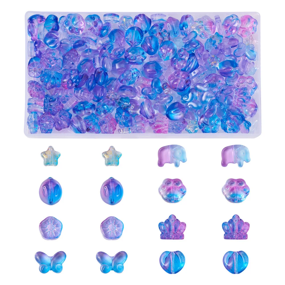 160pcs Star Rabbit Butterfly Heart Flower Transparent Glass Spacer Beads For Necklace Jewelry Making DIY Needlework Accessories
160pcs Star Rabbit Butterfly Heart Flower Transparent Glass Spacer Beads For Necklace Jewelry Making DIY Needlework Accessories