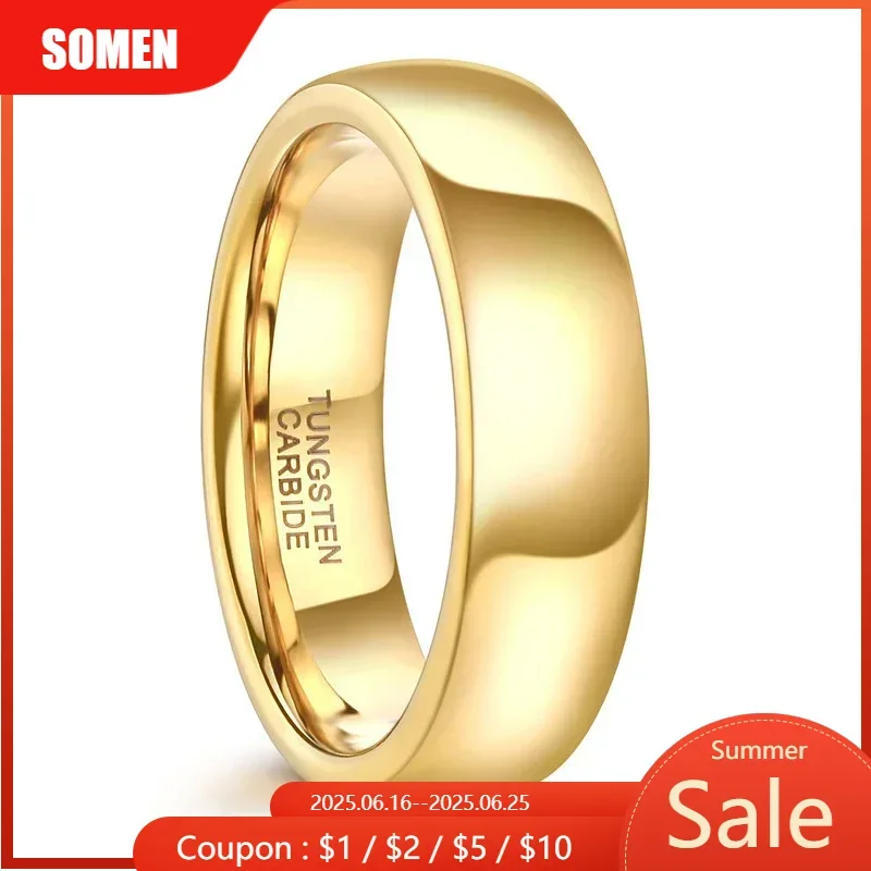Somen Gold Color Tungsten Ring Couple for Men Women Classic Wedding/Engagement Band 4/6mm Special Valentine's Day gift for lover
Somen Gold Color Tungsten Ring Couple for Men Women Classic Wedding/Engagement Band 4/6mm Special Valentine's Day gift for lover