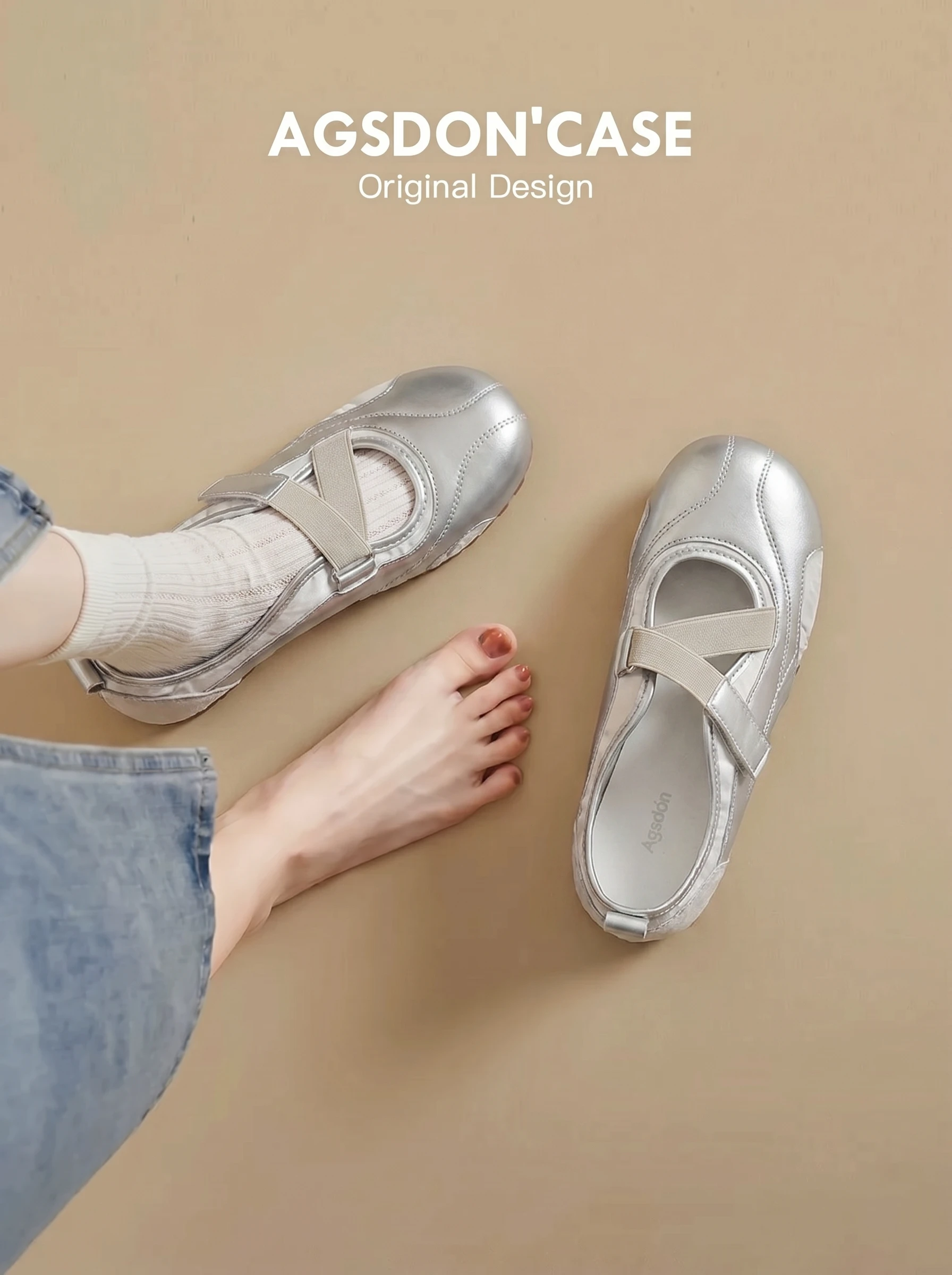 Agsdon Women's Sporty Mary Jane Shoes Summer 2026 Slip-On Ballet Flat Casual Shoes Versatile Low Cut Flat Heel PVC Outsole
Agsdon Women's Sporty Mary Jane Shoes Summer 2026 Slip-On Ballet Flat Casual Shoes Versatile Low Cut Flat Heel PVC Outsole