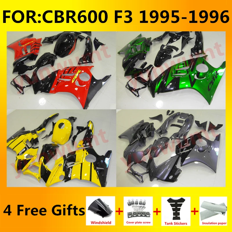 Motorcycle Fairing Set Body Kit fit Plastic For CBR600 CBR 600 F3 1995 1996 95 96 Accessories Full Bodywork fairings kits Cowl
Motorcycle Fairing Set Body Kit fit Plastic For CBR600 CBR 600 F3 1995 1996 95 96 Accessories Full Bodywork fairings kits Cowl