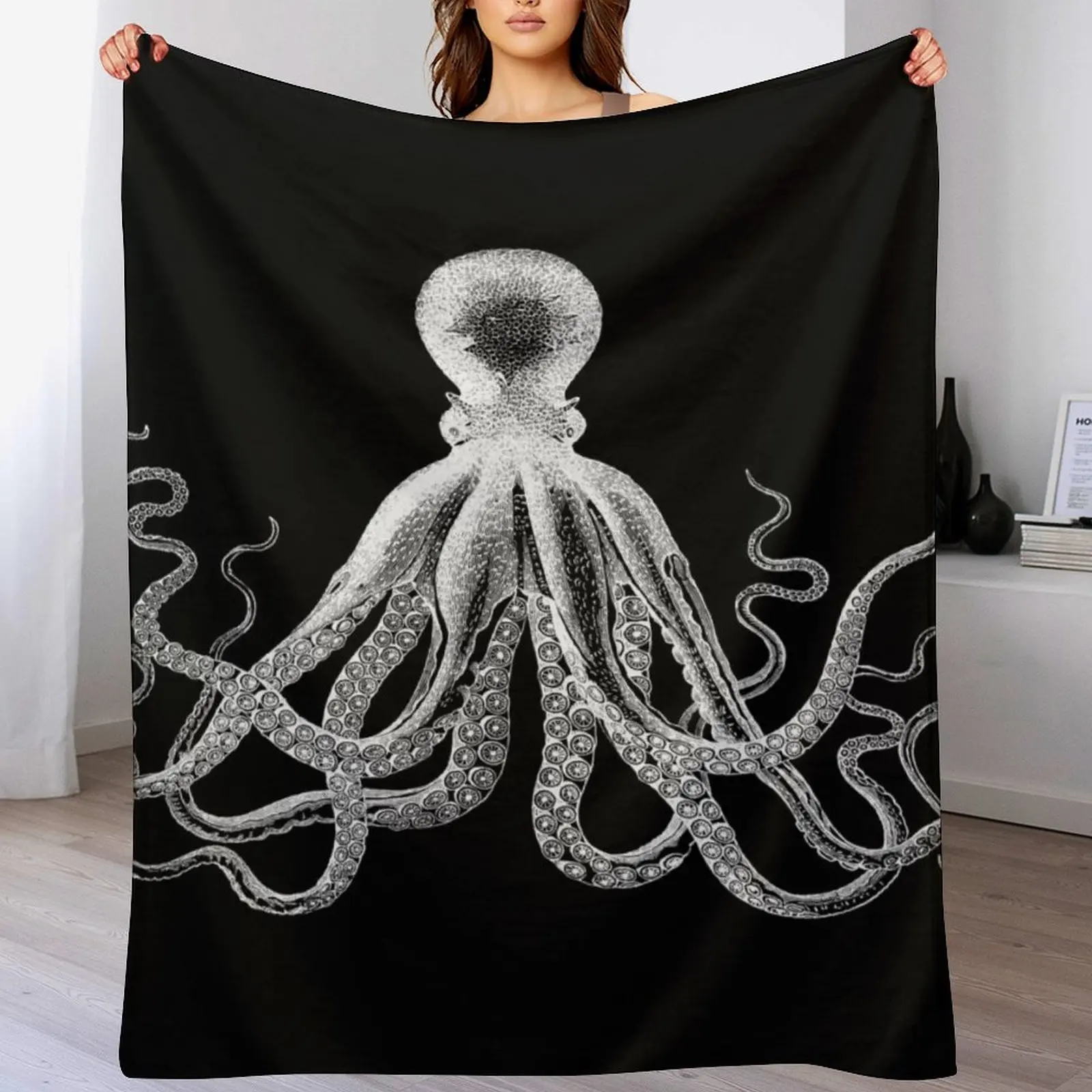 Octopus Vintage Octopus Tentacles Sea Creatures Nautical Ocean Sea Beach Black and White Throw Blanket Plaid Blankets
Octopus Vintage Octopus Tentacles Sea Creatures Nautical Ocean Sea Beach Black and White Throw Blanket Plaid Blankets
