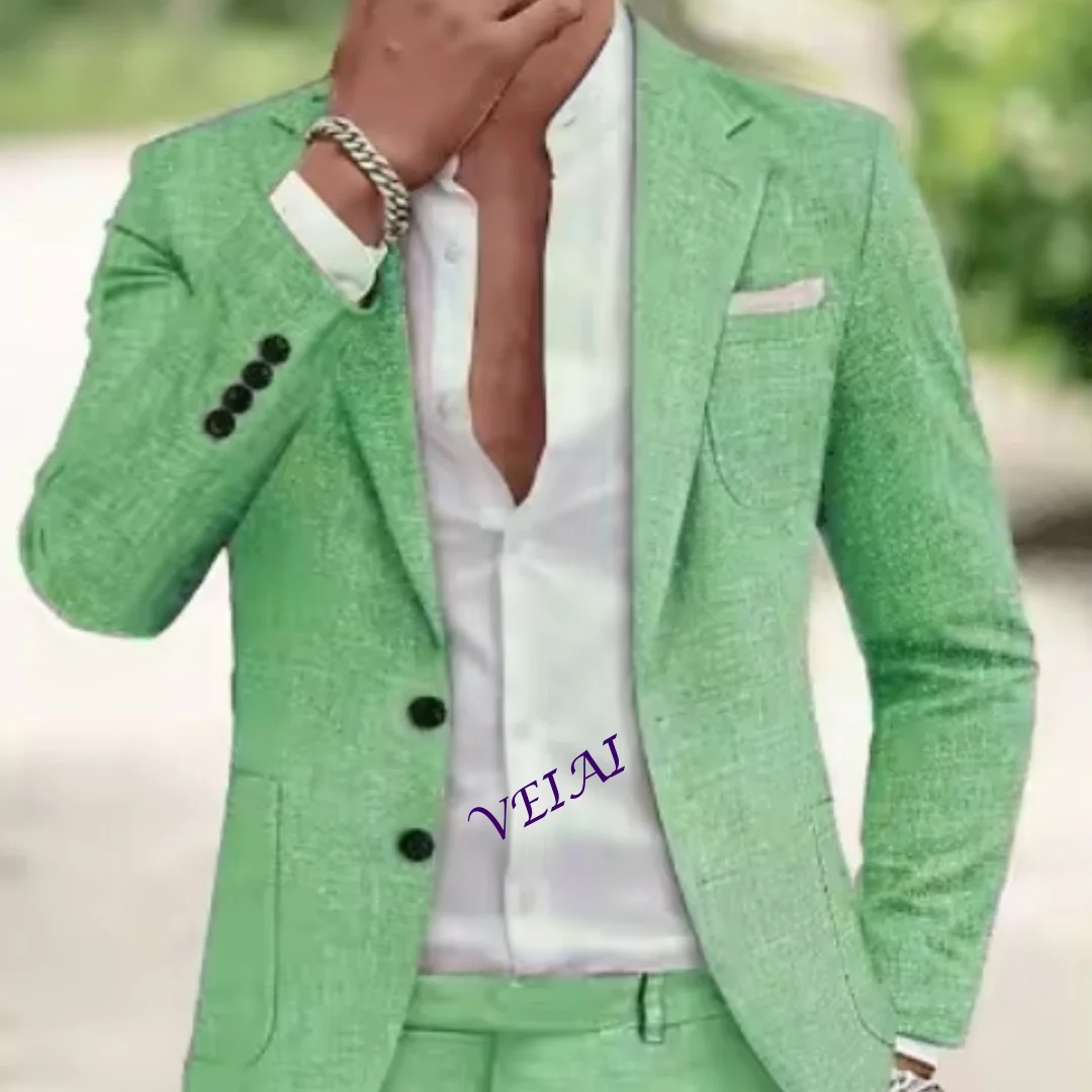 Customized2 Pieces Linen Men Suits for Summer Beach Notch Lapel Slim Fit Two Buttons Groom Tuxedo Sets Blazer with Pants Custom
Customized2 Pieces Linen Men Suits for Summer Beach Notch Lapel Slim Fit Two Buttons Groom Tuxedo Sets Blazer with Pants Custom