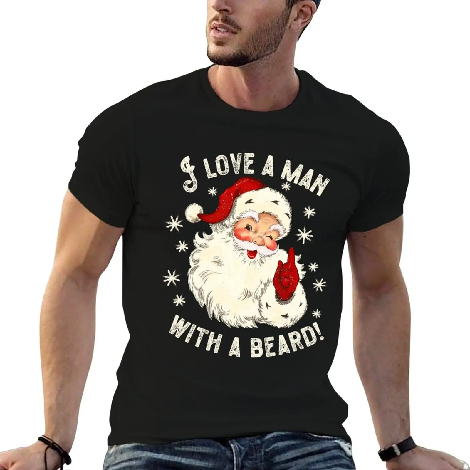 I Love a Man with a Beard Vintage Funny Santa T-Shirt graphic tee shirt customs plain t shirts men
I Love a Man with a Beard Vintage Funny Santa T-Shirt graphic tee shirt customs plain t shirts men