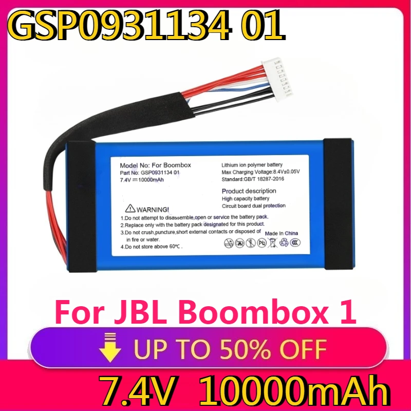 New High Quality Replaceable for JBL Boombox Boombox 1 GSP0931134 01 10000mAh Li-ion Battery Player Speaker Batteries 
New High Quality Replaceable for JBL Boombox Boombox 1 GSP0931134 01 10000mAh Li-ion Battery Player Speaker Batteries