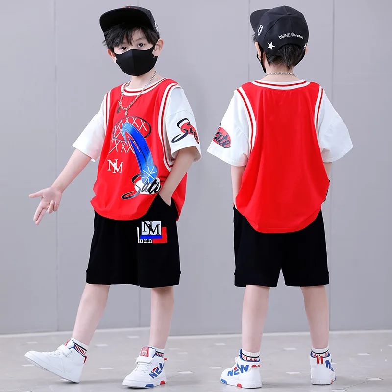 Children Boy Summer Sport Suit Short Sleeve Clothing Sets 2023 New Casual O-neck Patchwork Loose Top & Pants 2 Pieces Costume
Children Boy Summer Sport Suit Short Sleeve Clothing Sets 2023 New Casual O-neck Patchwork Loose Top & Pants 2 Pieces Costume