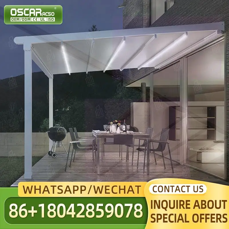 Retractable Motorized Waterproof Shade Awning for Courtyard Supply for Outdoor Patio Garden Retractable Canopy Pergola
Retractable Motorized Waterproof Shade Awning for Courtyard Supply for Outdoor Patio Garden Retractable Canopy Pergola