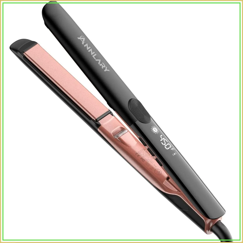 2-in-1 Flat Iron & Curler, Titanium Ceramic Ionic Straightener, Dual Voltage, 320-450°F, Less Frizz, Shiny Hair
2-in-1 Flat Iron & Curler, Titanium Ceramic Ionic Straightener, Dual Voltage, 320-450°F, Less Frizz, Shiny Hair
