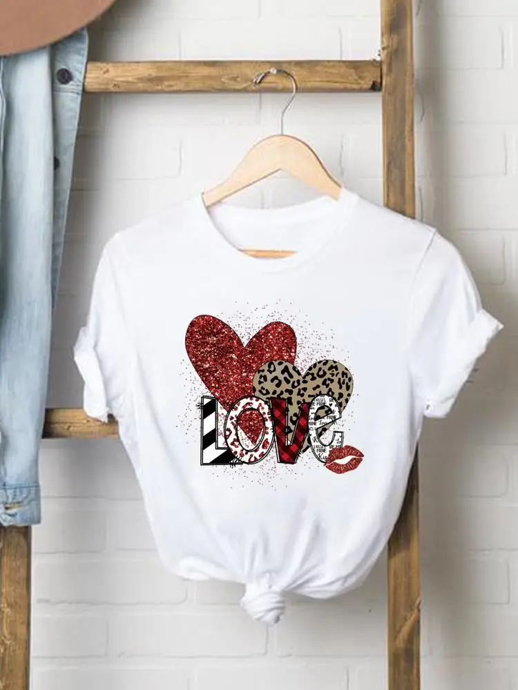 Leopard Love Heart Trend Cute Short Sleeve Fashion Women Print T Clothing Casual Clothes Female T-shirts Ladies Graphic Tee
Leopard Love Heart Trend Cute Short Sleeve Fashion Women Print T Clothing Casual Clothes Female T-shirts Ladies Graphic Tee