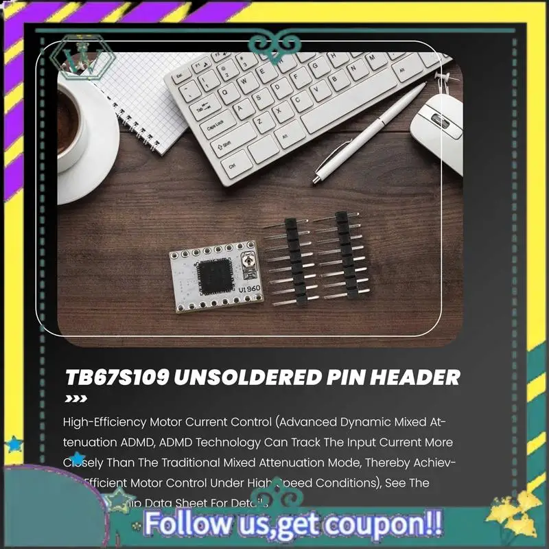 NEW Driver Module TB67S109 Stepper Motor Driver Module 4A Current Driveable 42/57 Motor Module
NEW Driver Module TB67S109 Stepper Motor Driver Module 4A Current Driveable 42/57 Motor Module