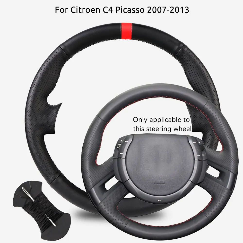 Customized Car Steering Wheel Braiding Cover For Citroen C4 Picasso 2007-2013 Hand-sewn Steering Wrap
Customized Car Steering Wheel Braiding Cover For Citroen C4 Picasso 2007-2013 Hand-sewn Steering Wrap