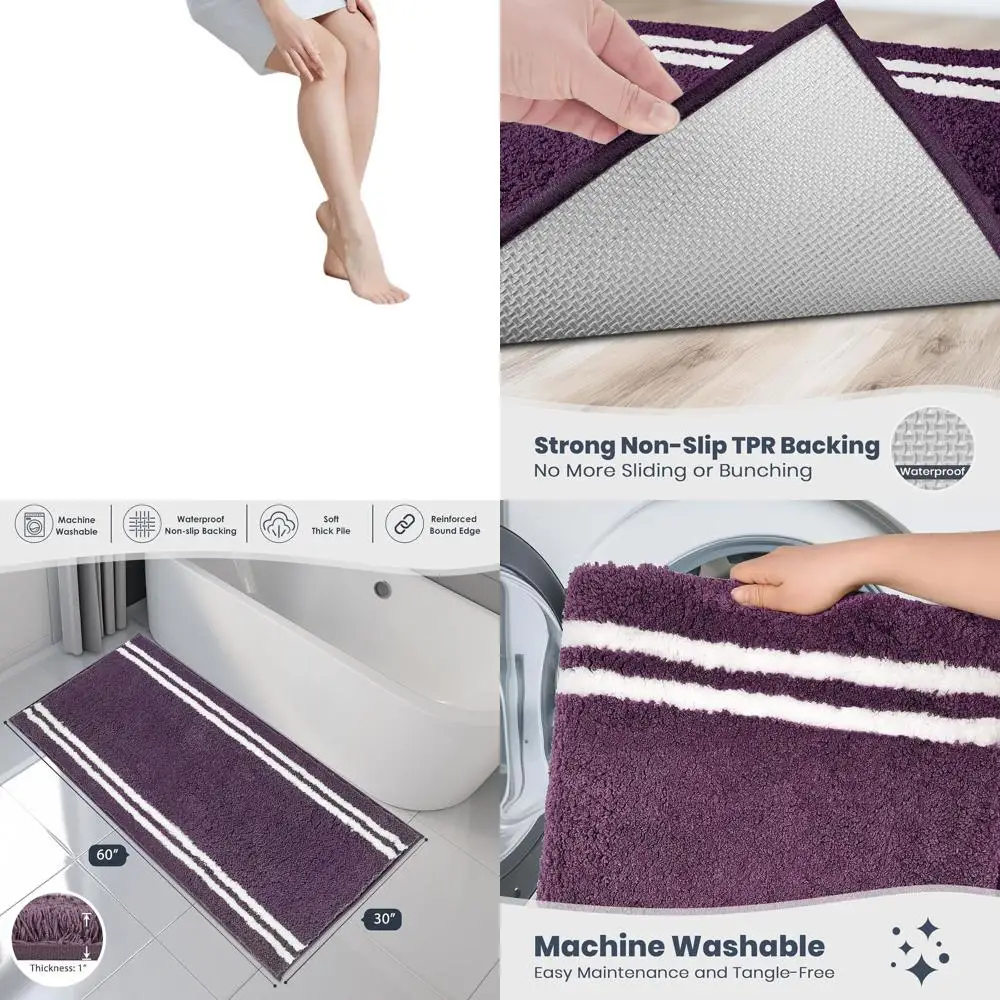 Коврик для ванной из микрофибры 60x30 см, нескользящий, машинная стирка, супервпитывающий, быстросохнущий, плюшевый, фиолетовый, для ванны и душа
Коврик для ванной из микрофибры 60x30 см, нескользящий, машинная стирка, супервпитывающий, быстросохнущий, плюшевый, фиолетовый, для ванны и душа