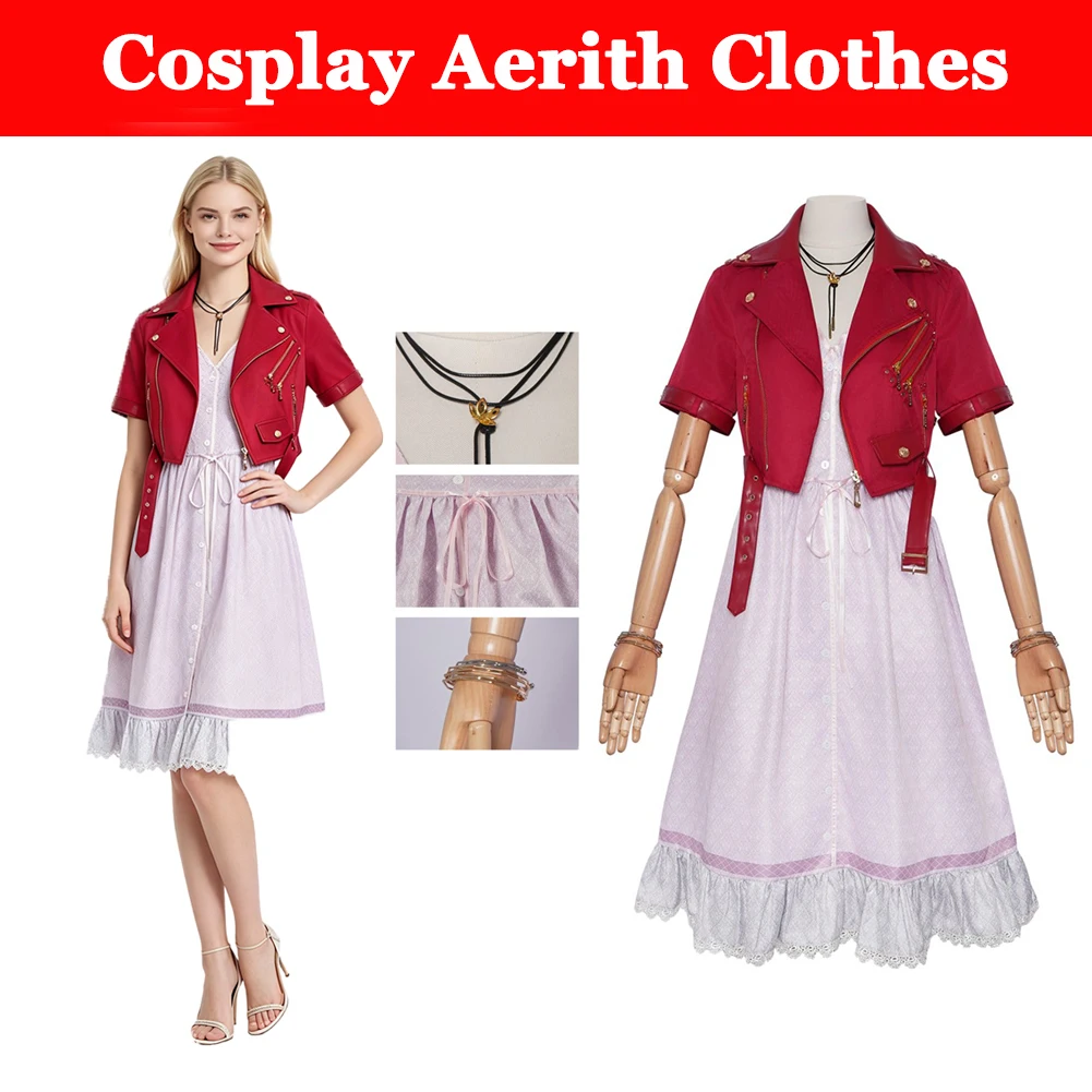 Cosplay Aerith Gainsborough Costume Anime Game Fantasy of Final VII Stage Uniform Famale Performance Halloween Carnival Party
Cosplay Aerith Gainsborough Costume Anime Game Fantasy of Final VII Stage Uniform Famale Performance Halloween Carnival Party