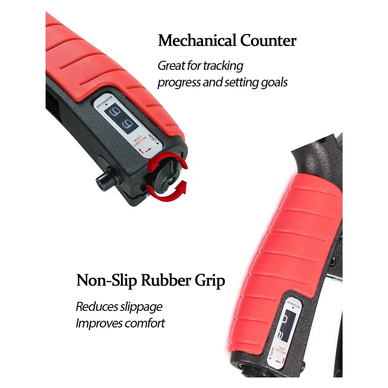 Grip Strength Trainer Adjustable Distance/Resistance 20-260Lbses, Ergonomic Non-Slip Rubber Hand Gripper, Double Spring, Durable
Grip Strength Trainer Adjustable Distance/Resistance 20-260Lbses, Ergonomic Non-Slip Rubber Hand Gripper, Double Spring, Durable