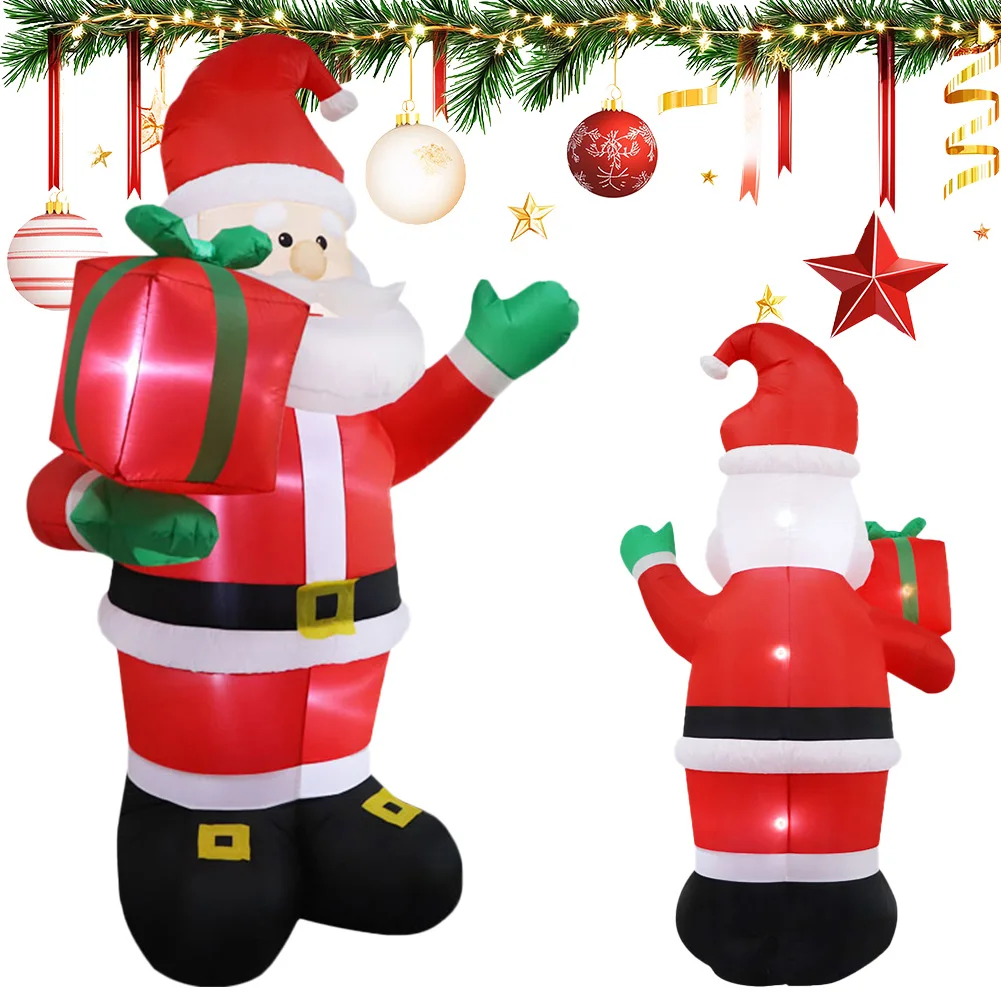 2.4M Christmas Inflatable Santa Claus Weatherproof Blow Up Santa Claus Santa Carrying Present Sack for Holiday Celebration Decor
2.4M Christmas Inflatable Santa Claus Weatherproof Blow Up Santa Claus Santa Carrying Present Sack for Holiday Celebration Decor