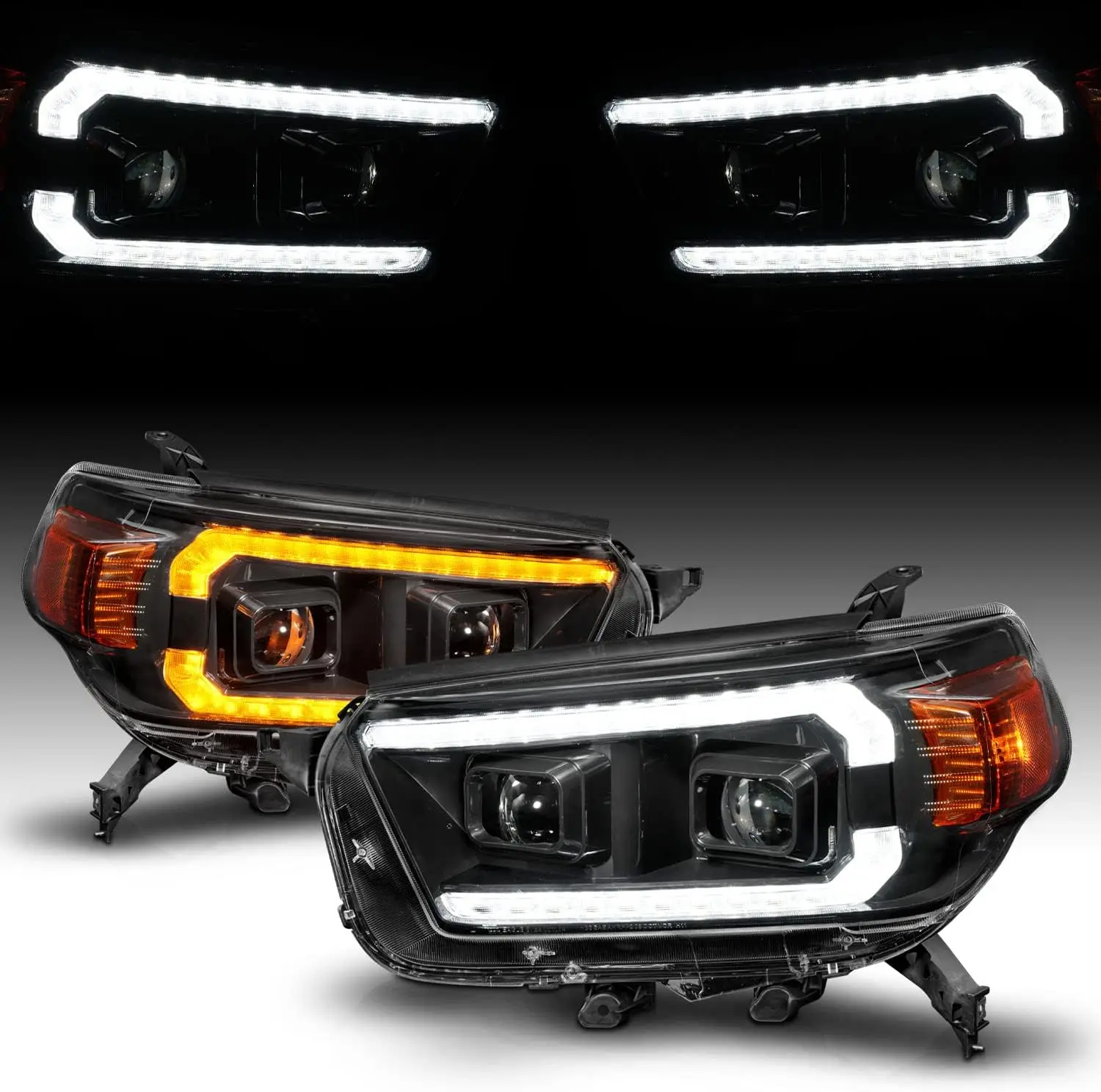 Для 2010-2013 Toyota 4Runner Switchback светодиодный DRL Sequntial указатель поворота двойной проектор черный комплект фар - водитель и пассажирский
Для 2010-2013 Toyota 4Runner Switchback светодиодный DRL Sequntial указатель поворота двойной проектор черный комплект фар - водитель и пассажирский