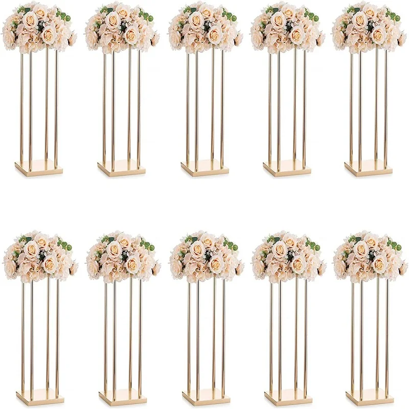 10 PCS/ LOT Flower Vase Gold Column Stand Metal Road Lead Wedding Centerpiece Flower Rack For Event Party Decoration
10 PCS/ LOT Flower Vase Gold Column Stand Metal Road Lead Wedding Centerpiece Flower Rack For Event Party Decoration