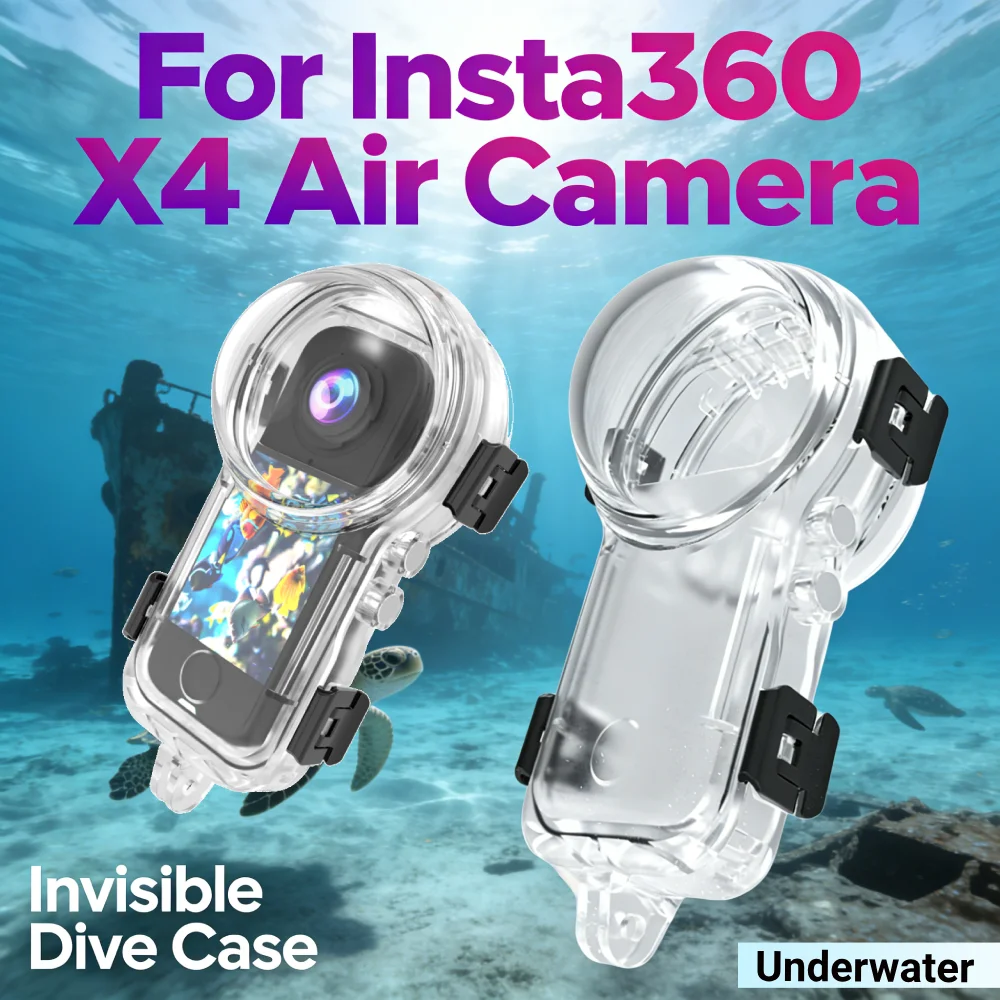 Invisible Dive Case Protective Underwater Diving Housing Shell Waterproof Case Housing Cover for Insta360 X4 Air
Invisible Dive Case Protective Underwater Diving Housing Shell Waterproof Case Housing Cover for Insta360 X4 Air
