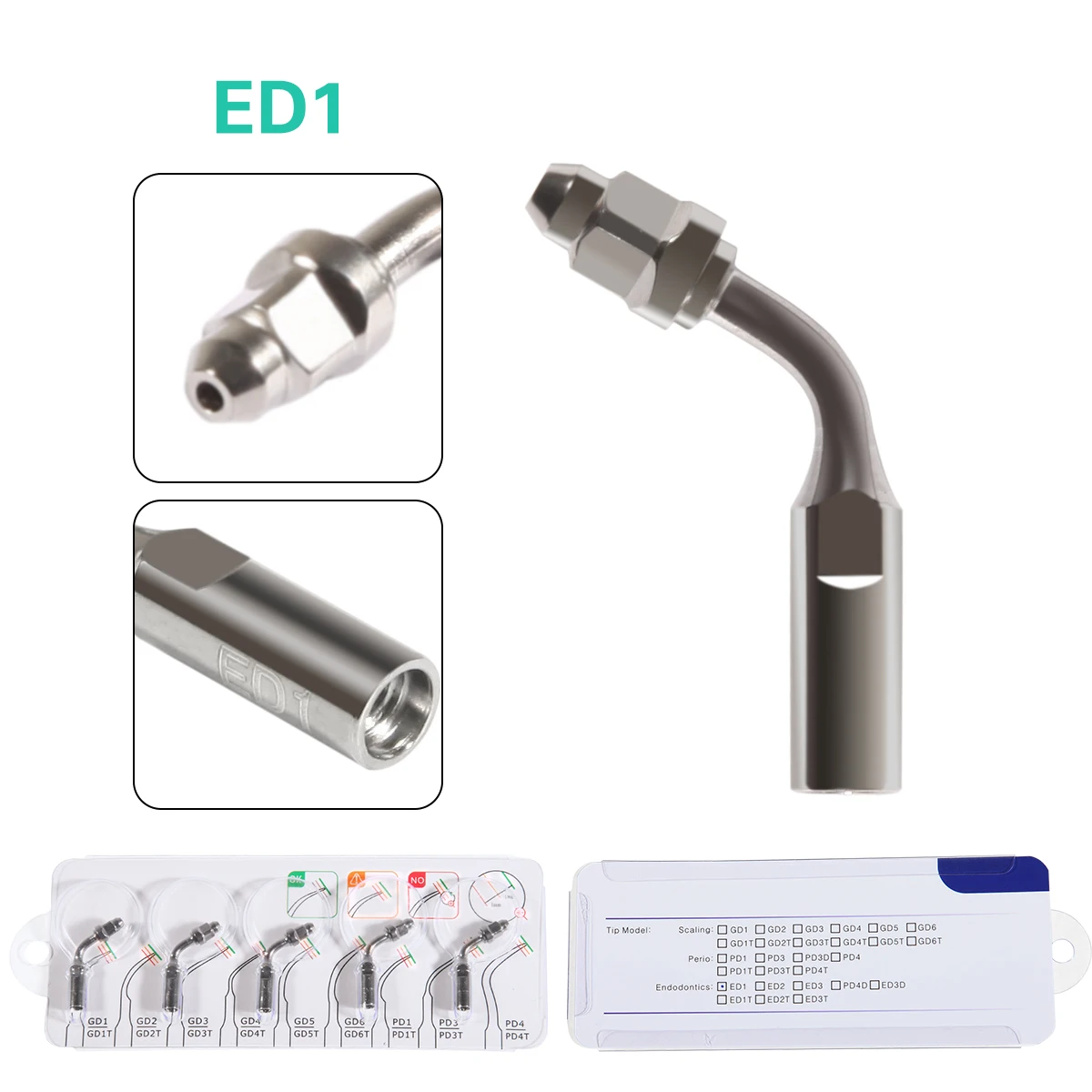 5 шт 5* ЭД1 120 ° Держатель файлов с эндо наконечником для ультразвукового стоматологического скалера Satelec NSK DTE ED1
5 шт 5* ЭД1 120 ° Держатель файлов с эндо наконечником для ультразвукового стоматологического скалера Satelec NSK DTE ED1