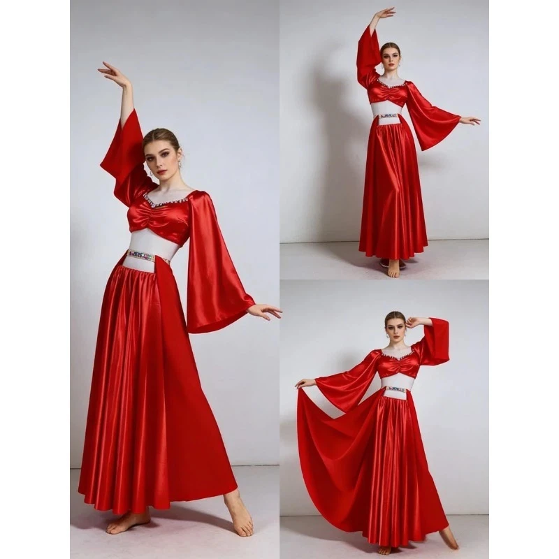 Belly Dance Costume Set For Women Adult Kids Customized Satin Oriental Dance Outfit 2 Piece Top & Long Skirt For Stage Show
Belly Dance Costume Set For Women Adult Kids Customized Satin Oriental Dance Outfit 2 Piece Top & Long Skirt For Stage Show