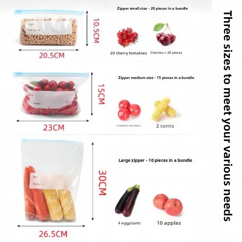 Multiple Sizes Kitchen Supplies Transparent and Visible Thick and Durable Sealing Bag for Food Eco-friendly Cling Bag Zip Bags
Multiple Sizes Kitchen Supplies Transparent and Visible Thick and Durable Sealing Bag for Food Eco-friendly Cling Bag Zip Bags