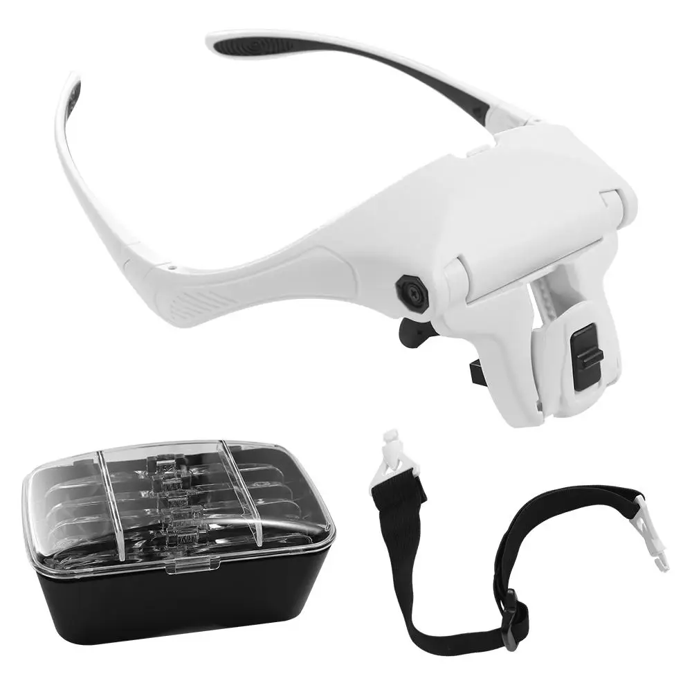 Adjustable LED Light Headband Magnifier Glasses Eyebrow Tattoo Multiple lenses Headlamp for Eyelash Grafting Professional
Adjustable LED Light Headband Magnifier Glasses Eyebrow Tattoo Multiple lenses Headlamp for Eyelash Grafting Professional