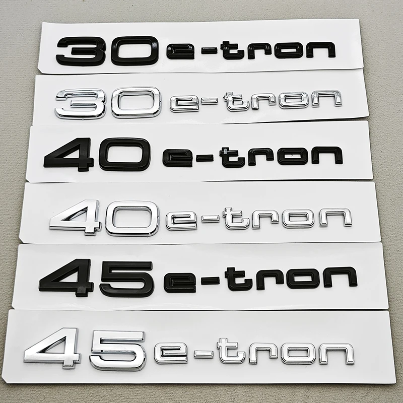 3D ABS Car Letters Rear Trunk Badge Logo 30 40 45 e-tron Sticker Emblem For Audi 30 40 45 e-tron Q4 Q8 Exterior Accessories
3D ABS Car Letters Rear Trunk Badge Logo 30 40 45 e-tron Sticker Emblem For Audi 30 40 45 e-tron Q4 Q8 Exterior Accessories