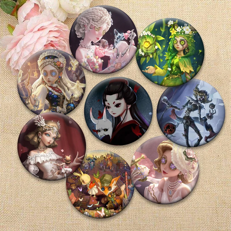 Round Cartoon Badge Game Anime Identity V Button Pins 32/58mm Exquisite Handmade Comic Brooches for Backpack Accessories Gifts
Round Cartoon Badge Game Anime Identity V Button Pins 32/58mm Exquisite Handmade Comic Brooches for Backpack Accessories Gifts