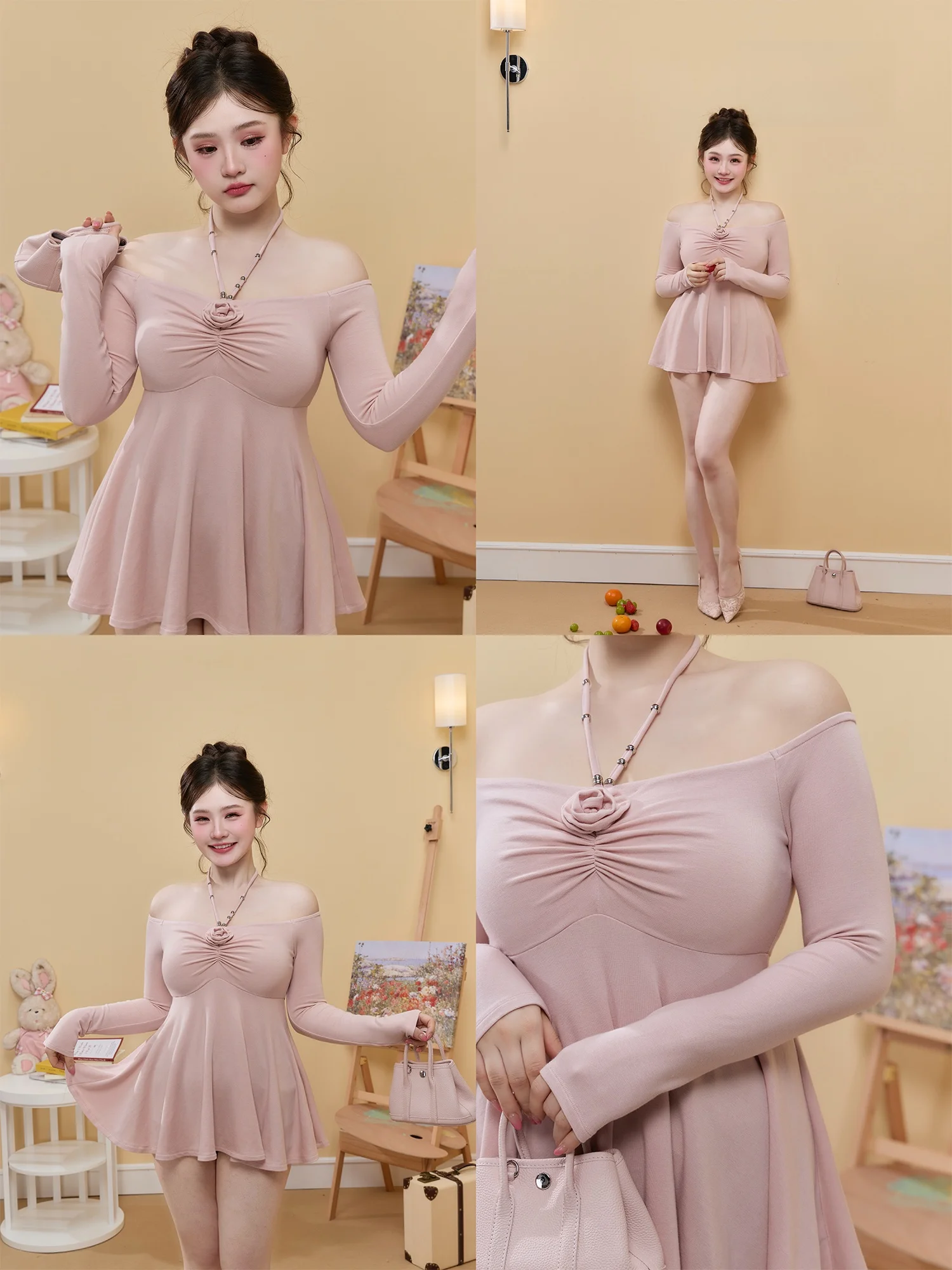 Chow Bai Zi Beauty Arrival【Condensed Creamy Mist Powder・“Peachy Bagel Tee”】Pure Desire Top Women's Knitted Long Sleeve Mid-Le...
Chow Bai Zi Beauty Arrival【Condensed Creamy Mist Powder・“Peachy Bagel Tee”】Pure Desire Top Women's Knitted Long Sleeve Mid-Le...