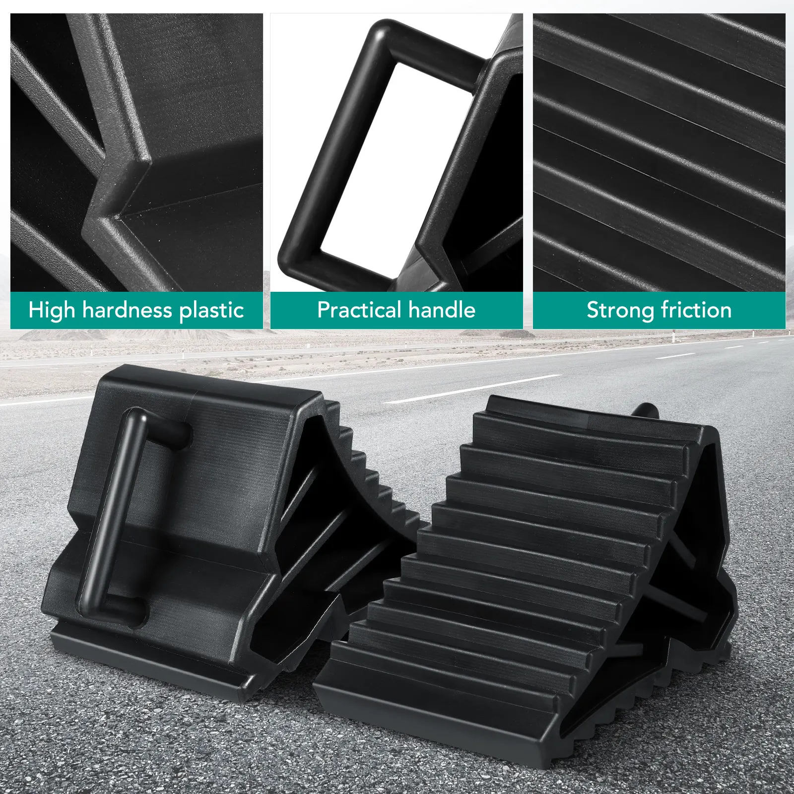 4Pcs Wheel Chock Heavy Duty Tire Blocks Groove Anti-Slip Pads for Car Motorcycle Trailer Caravan Stability Wheel Chock
4Pcs Wheel Chock Heavy Duty Tire Blocks Groove Anti-Slip Pads for Car Motorcycle Trailer Caravan Stability Wheel Chock