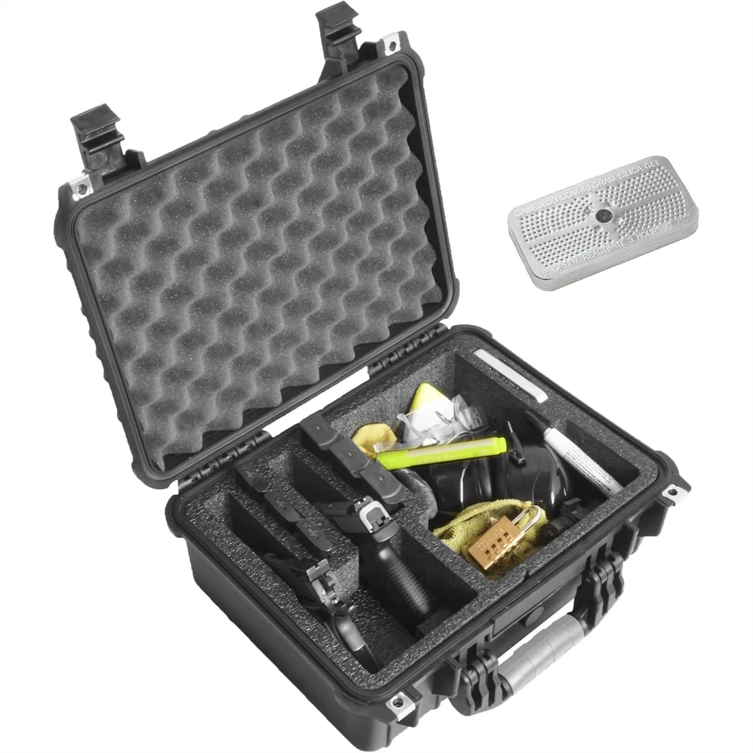 Heavy Duty Waterproof Pistol Case Holds 2 Guns & 20 Magazines with Silica Gel Rust Prevention
Heavy Duty Waterproof Pistol Case Holds 2 Guns & 20 Magazines with Silica Gel Rust Prevention