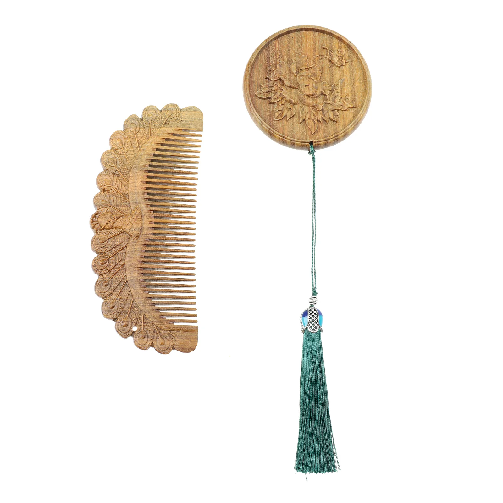 1Set Wooden Mirror Comb Kit Chinese Style Carved Sandalwood Vintage Mirror Portable Makeup Carved Comb 
1Set Wooden Mirror Comb Kit Chinese Style Carved Sandalwood Vintage Mirror Portable Makeup Carved Comb