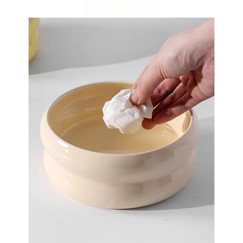Desktop Ceramic Uncovered Trash Can Bedroom Living Room Tea Table Creative Storage Bucket Small Table round Shape under 4L Ca...
Desktop Ceramic Uncovered Trash Can Bedroom Living Room Tea Table Creative Storage Bucket Small Table round Shape under 4L Ca...
