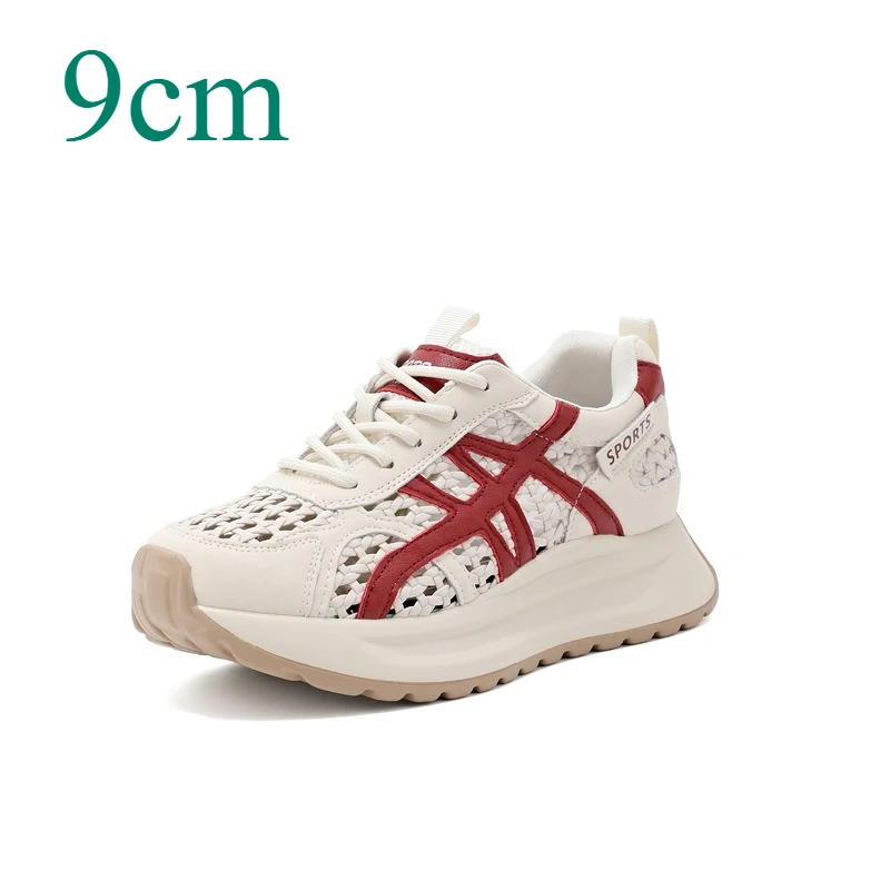 Women Hollow Out Rhinestone Platform Sneakers Breathable Mesh Lace‑Up Height Increase Non‑Slip Casual Walking Shoes for Petite
Women Hollow Out Rhinestone Platform Sneakers Breathable Mesh Lace‑Up Height Increase Non‑Slip Casual Walking Shoes for Petite