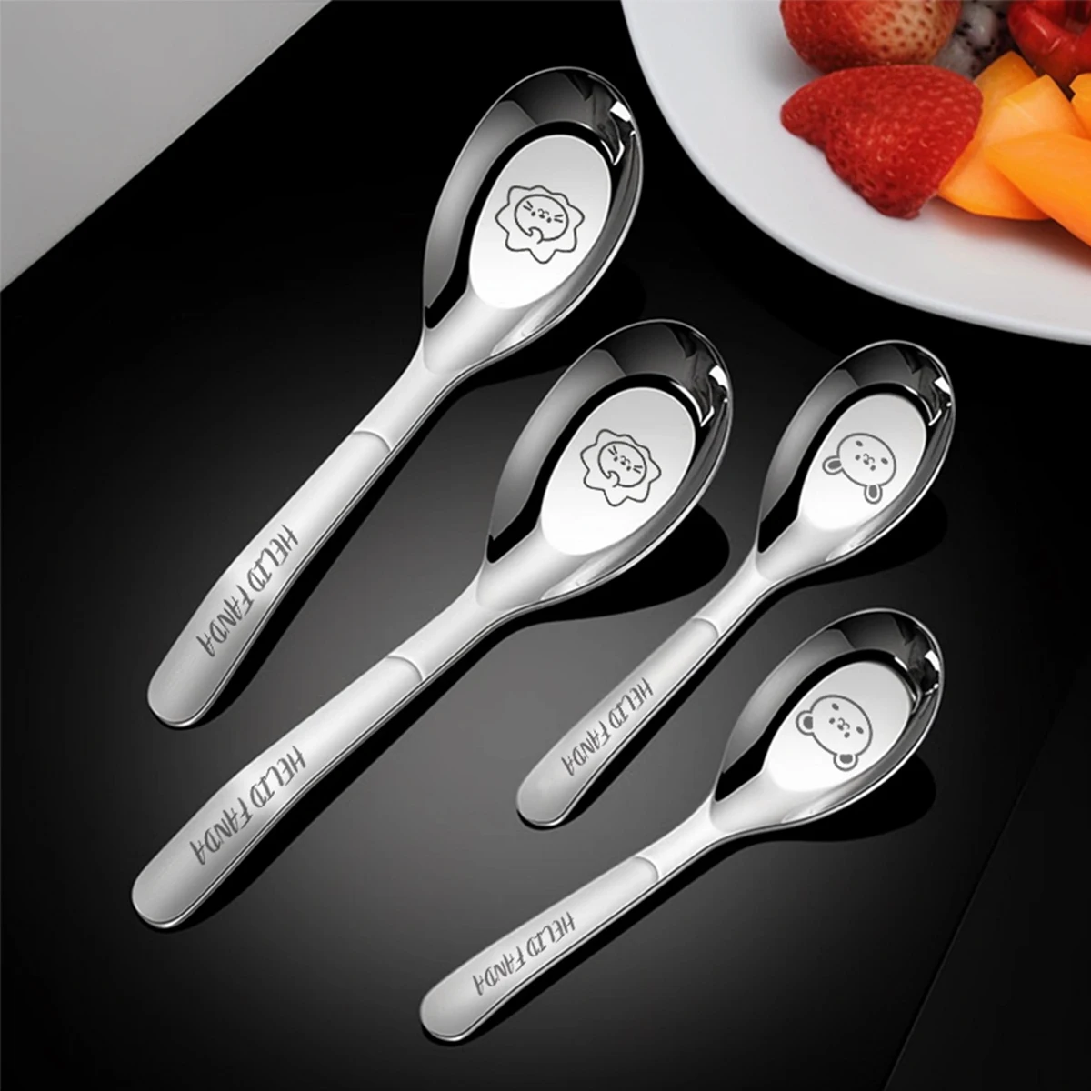 2PCS Cute 316 Stainless Steel Soup Spoon For Kids Cake Dessert Spoon With Long Handle Kitchen Tableware Dishwasher Safe
2PCS Cute 316 Stainless Steel Soup Spoon For Kids Cake Dessert Spoon With Long Handle Kitchen Tableware Dishwasher Safe