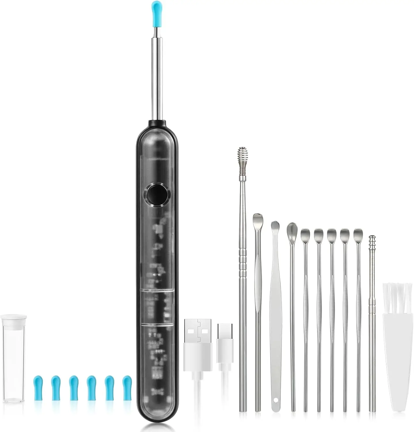 Камера для удаления ушной серы 5 МП HD с 11-предметным набором, 80-минутным временем работы от аккумулятора и зарядкой Type-C
Камера для удаления ушной серы 5 МП HD с 11-предметным набором, 80-минутным временем работы от аккумулятора и зарядкой Type-C